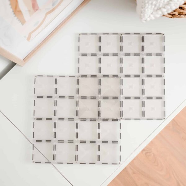 Compact Clear Base Connetix Clear Base Plate Pack -2 Pieces