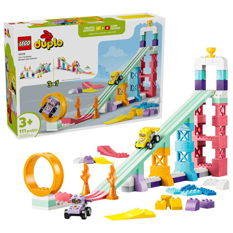 Lego Duplo- 3 in 1 Creative Ramps with Vehicles #10478