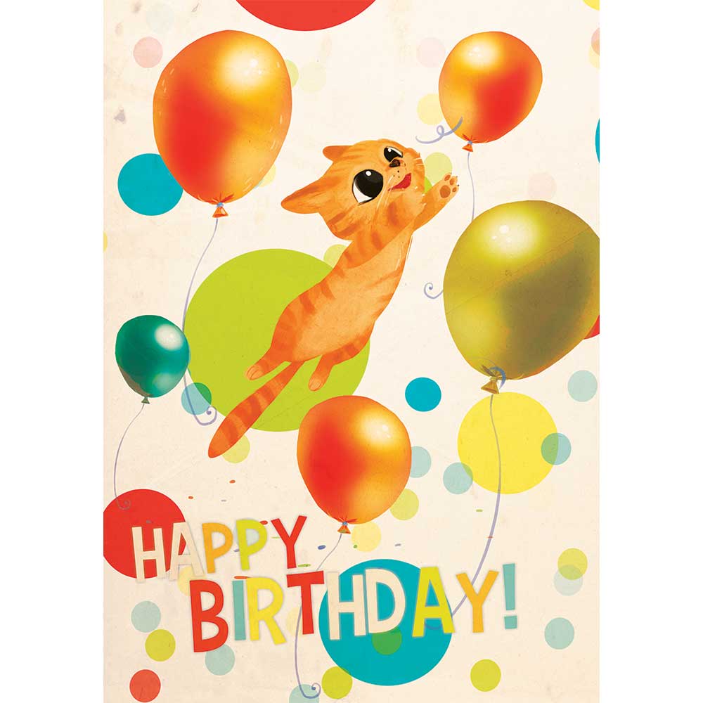 Pop 'N Play Greeting Cards with Game - Happy Birthday! - Kitty