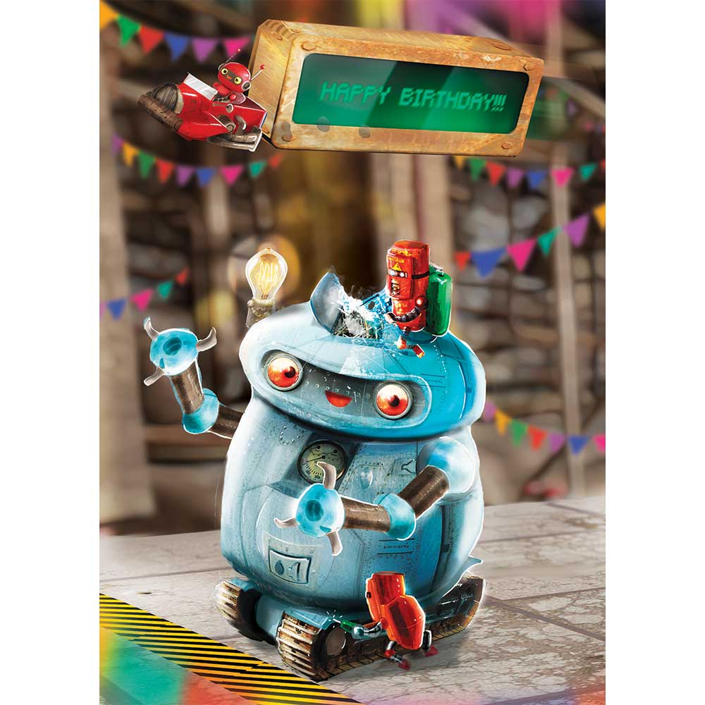 Pop 'N Play Greeting Cards with Game - Happy Birthday!!! - Robot
