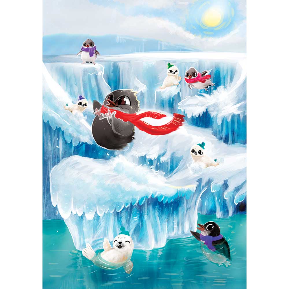 Pop 'N Play Greeting Cards with Game - Penguins
