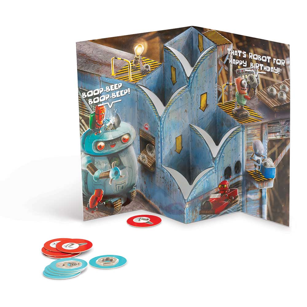 Pop 'N Play Greeting Cards with Game - Happy Birthday!!! - Robot
