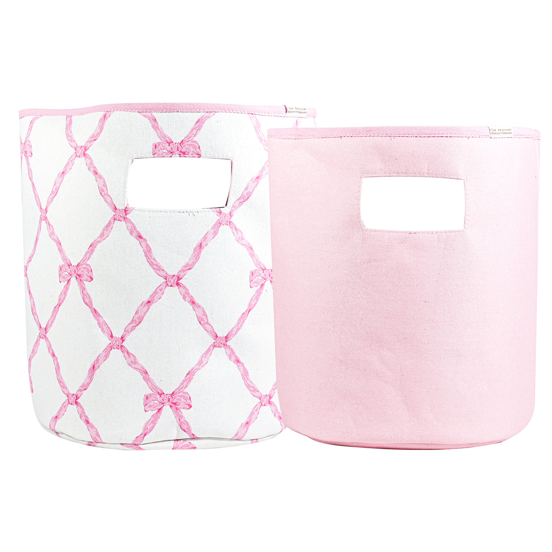 Pink Bow Soft Storage {Set Of 2}