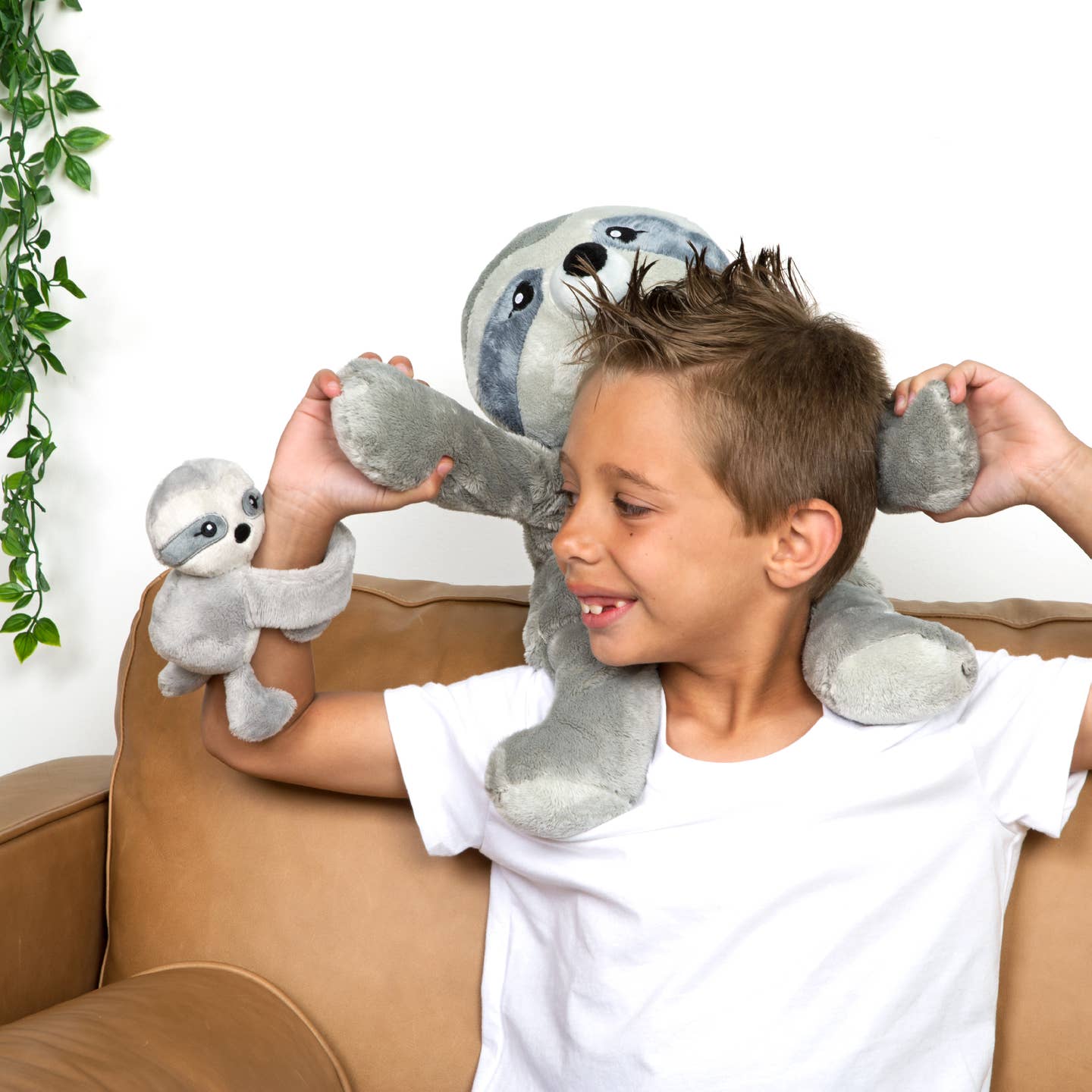 Sam Sloth Hug Baby, Mini Wraparound Sensory Plush