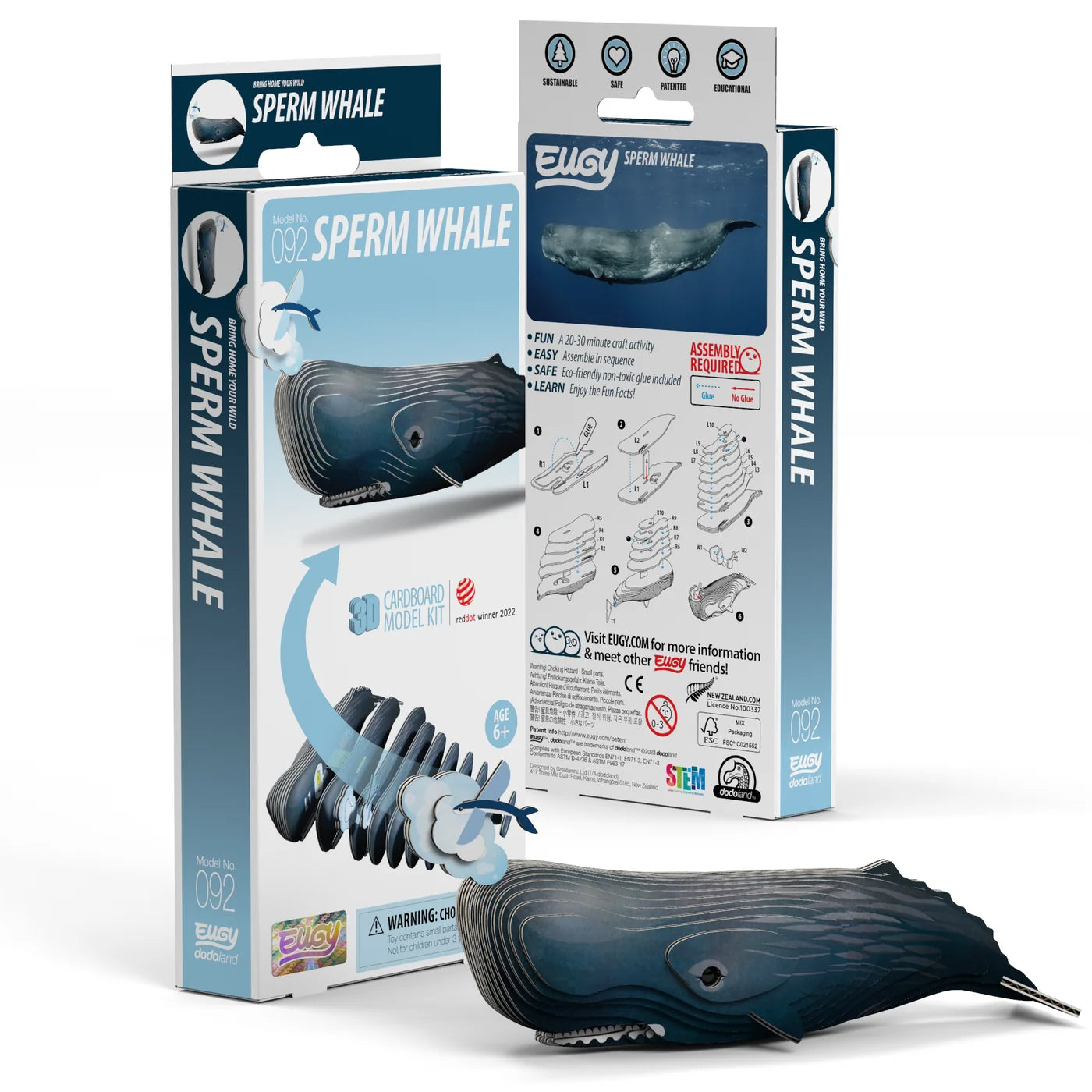 EUGY Sperm Whale 3D Puzzle