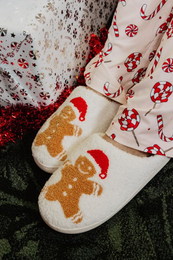 Gingerbread Man Womens Slippers