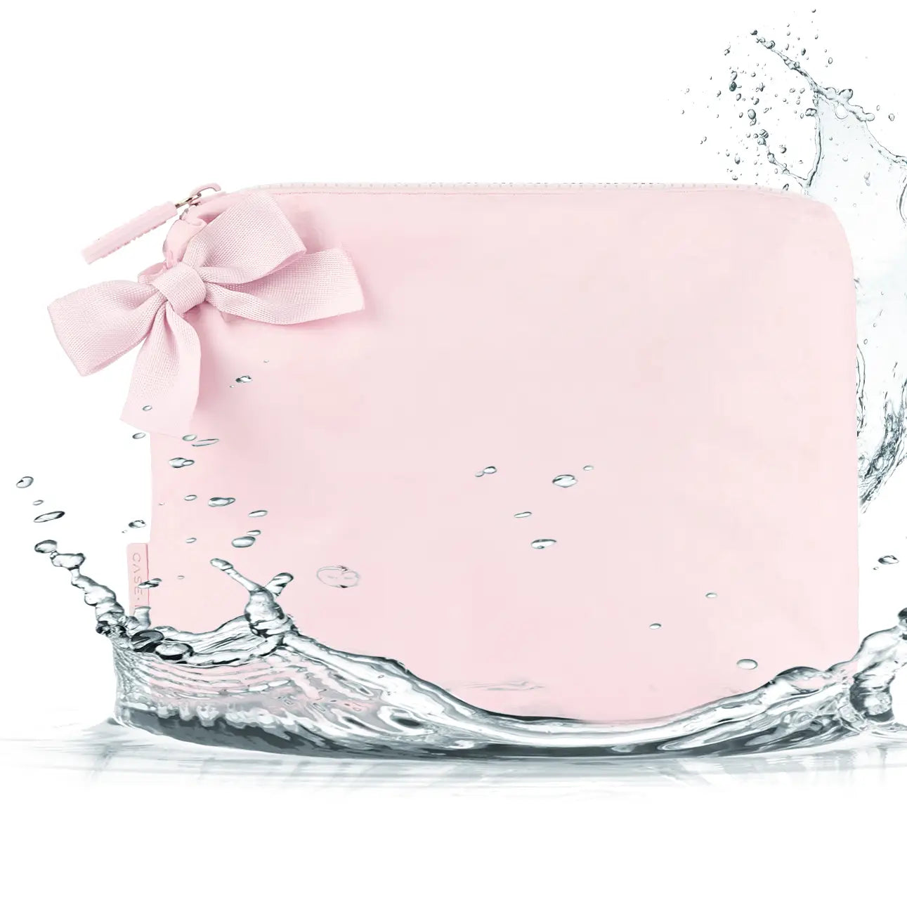 Case-Mate Ballet Pink Bow Crinkle Makeup Bag