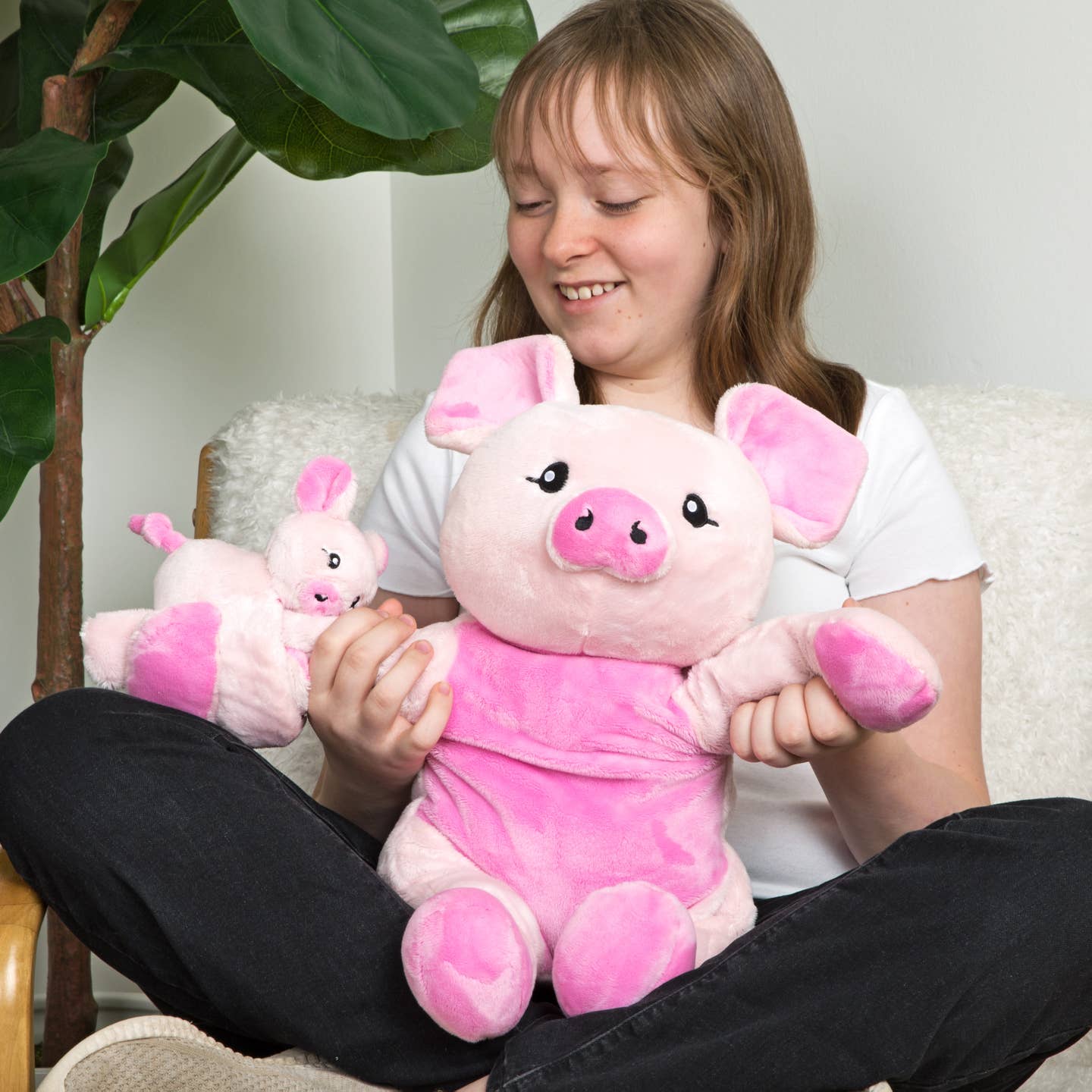 Harper Pig Hug Baby, Mini Wraparound Sensory Plush