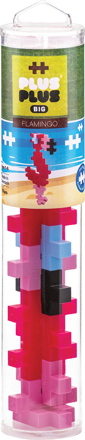 Plus-Plus BIG 15 pc Tube - Flamingo