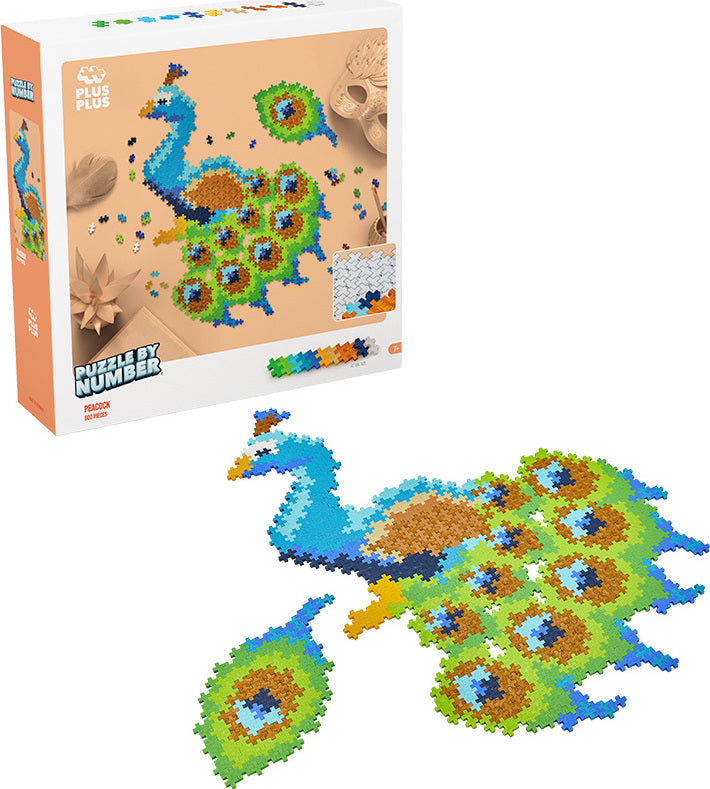 Plus-Plus Puzzle By Number - 800 pc Peacock