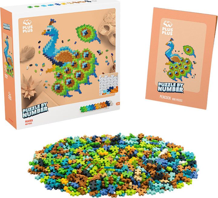 Plus-Plus Puzzle By Number - 800 pc Peacock