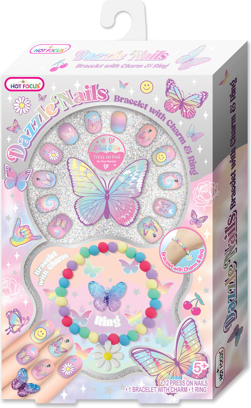 Dazzle Nails, Tie Dye Butterfly