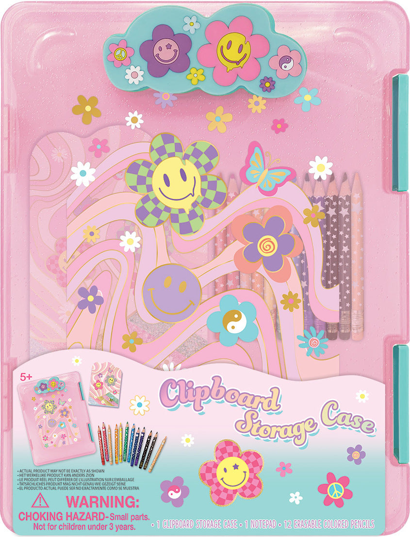 Clipboard Storage Case, Groovy Flower