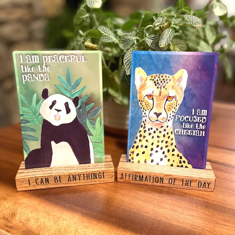 Wooden Card Stand