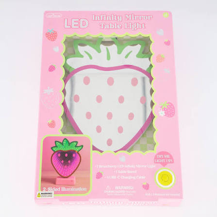 LED Infinity Mirror Table Light - Strawberry