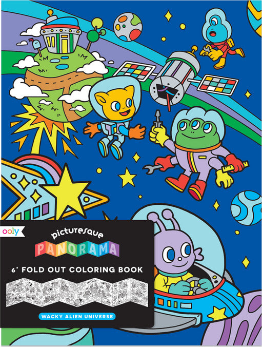 Picturesque Panorama Coloring Book - Wacky Alien Universe