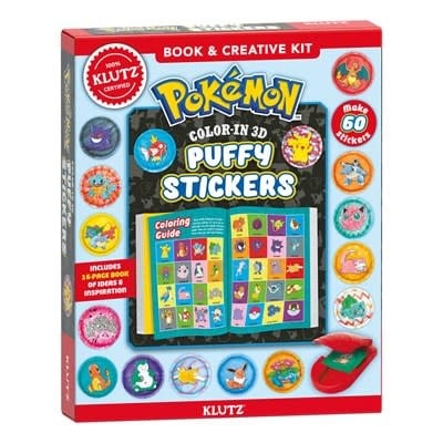 Pokemon Color-In 3D Puffy Stickers Pokemon Color-In 3D Puffy Stickers