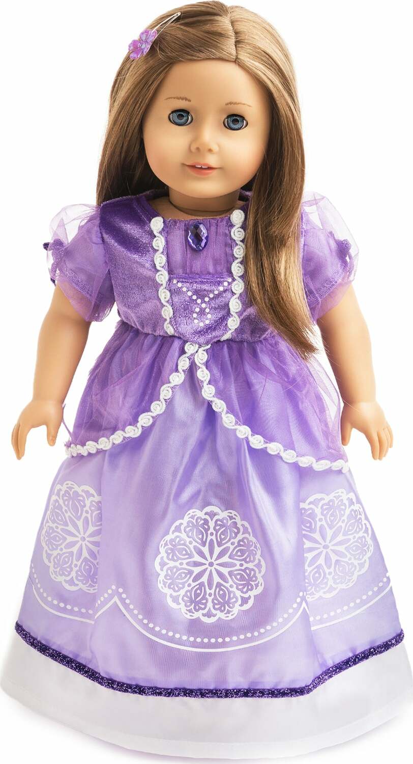 Doll Dress Purple Amulet Princess - Ages 3+