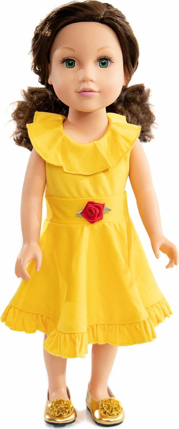 Doll Dress Yellow Beauty Twirl - Ages 3+