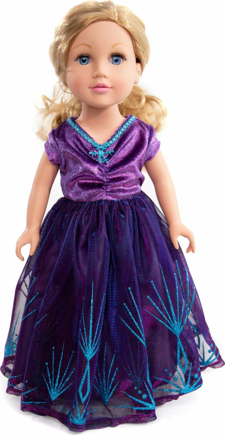 Doll Dress Purple Ice Princess - Ages 3+