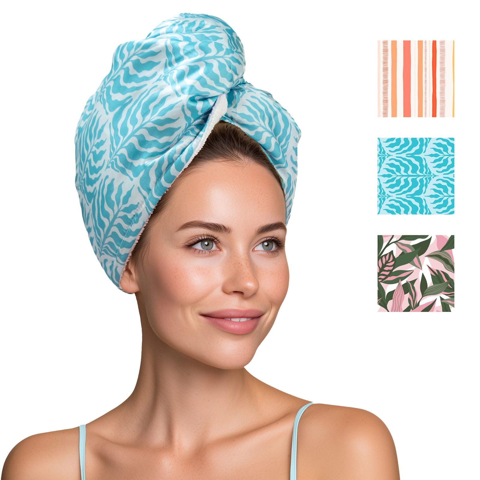 mane squeeze - reversible satin hair towel