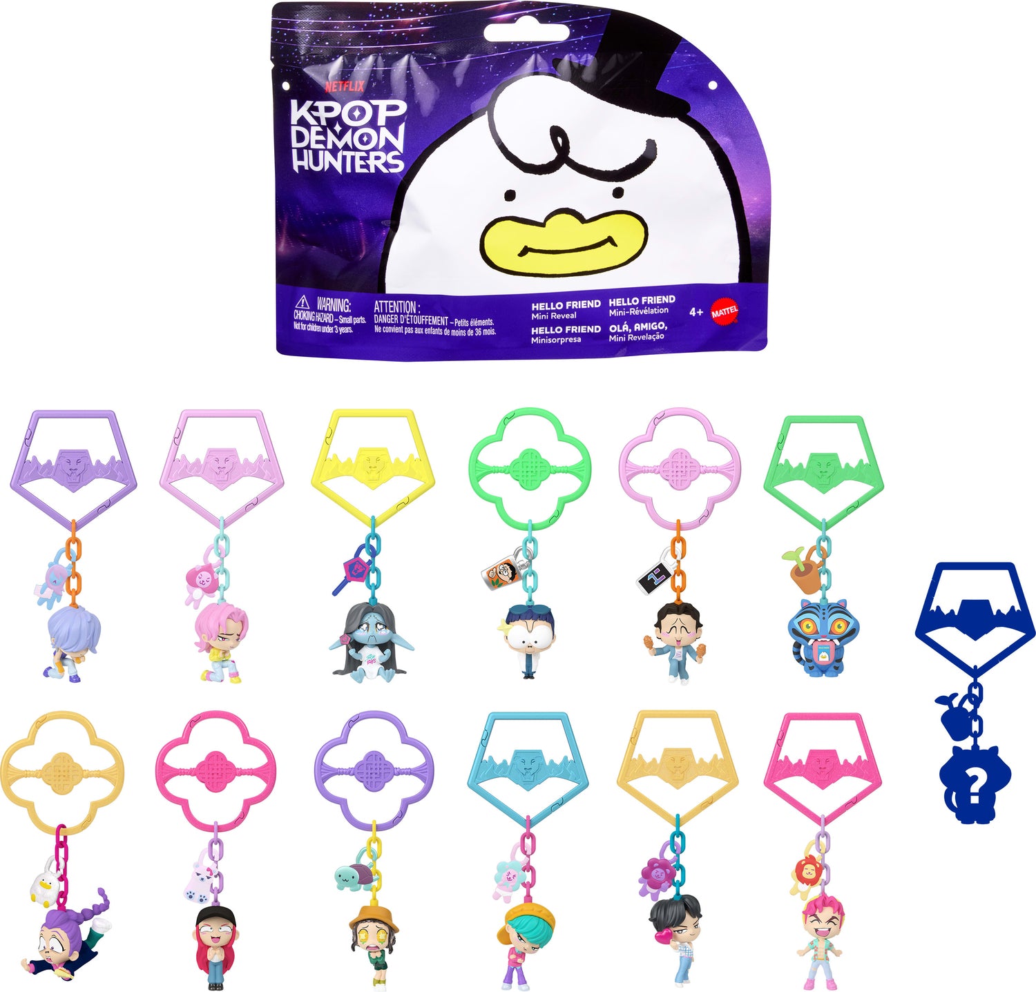 Mattel KPop Demon Hunters, Mini Collectible Keychain Figures, HUNTR/X, Saja Boys, Derpy, Sussie, & Accessories