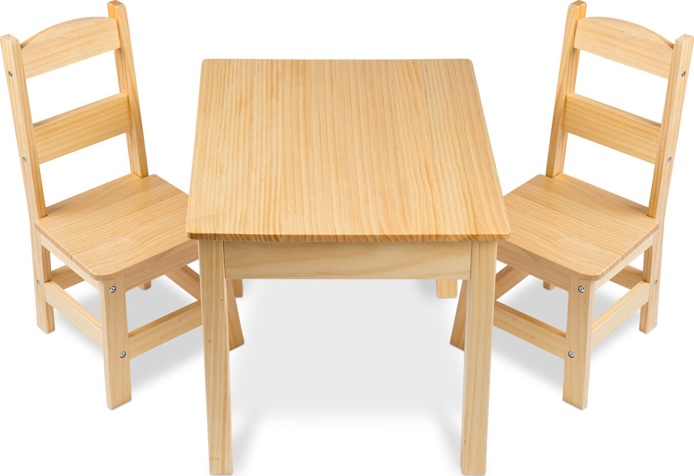 Solid Wood Table & Chairs 3-Piece Set