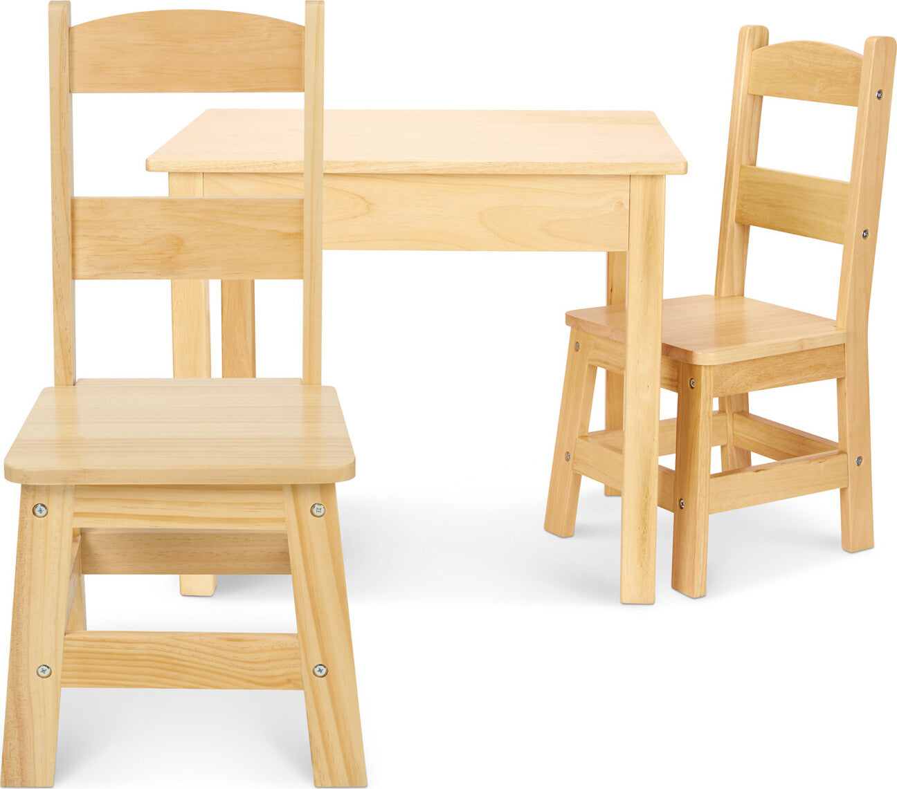 Solid Wood Table & Chairs 3-Piece Set