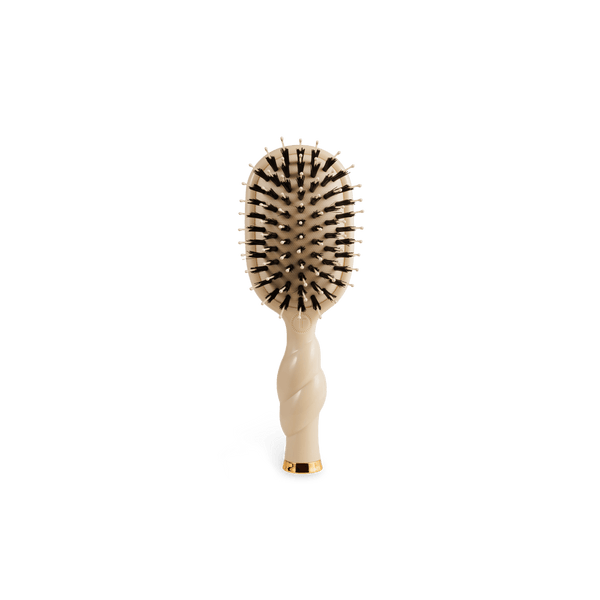 Mini Boar Bristle Hair Brush Tan - Teletie