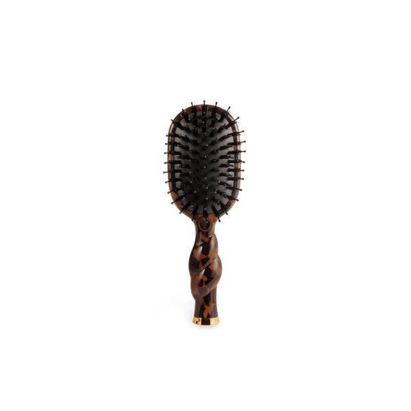 Mini Boar Bristle Hair Brush Tortoise - Teletie