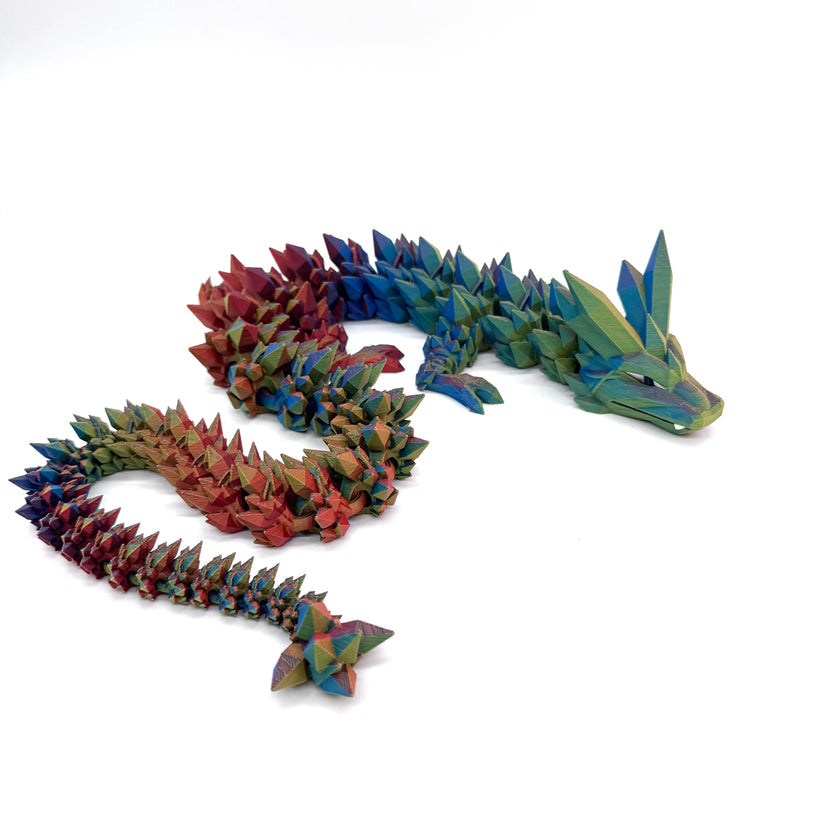 Jumbo Crystal Dragon: Neon Tri-Color