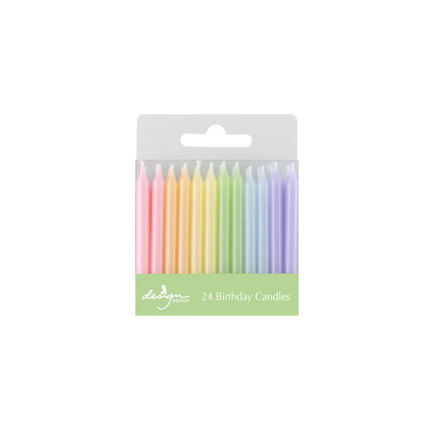 Rainbow Pearl - 24 Birthday Candles
