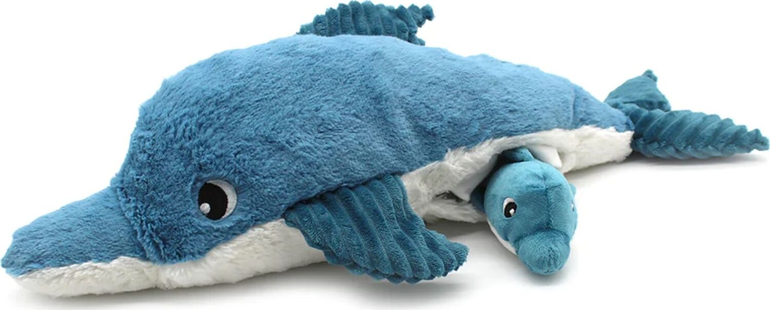 Dolphin Mom and Her Baby (Blue)