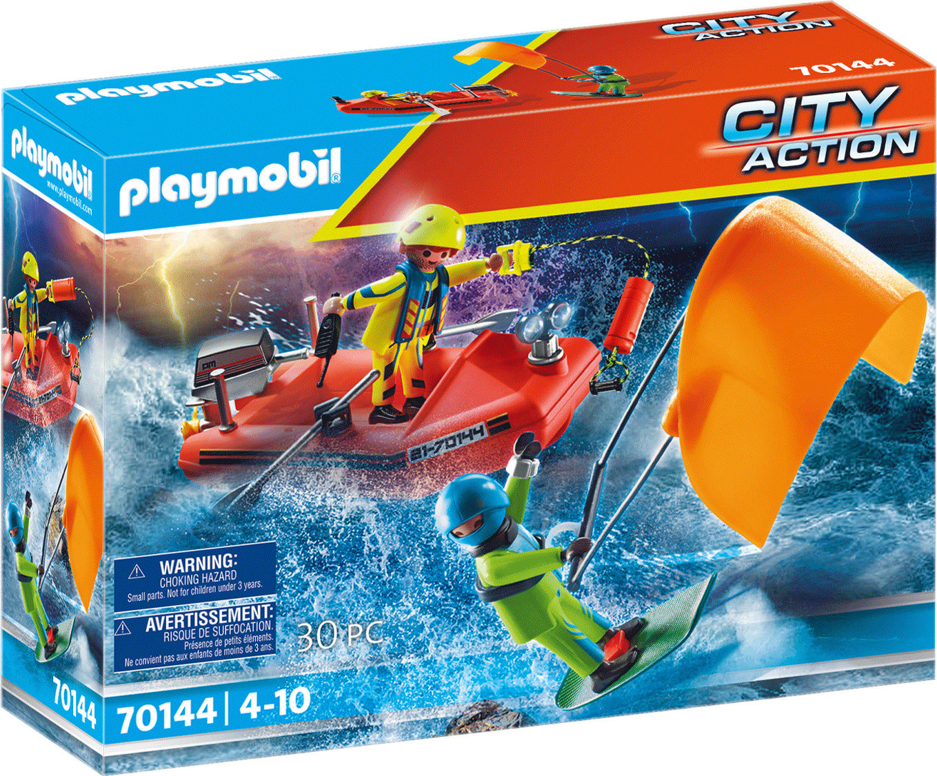 Playmobil Kitesurfer Rescue with Speedboat