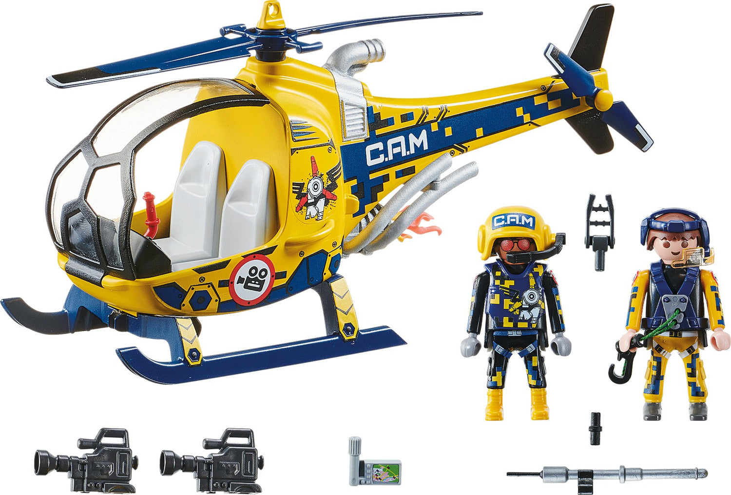 Playmobil Air Stunt Show Helicopter with Film Crew