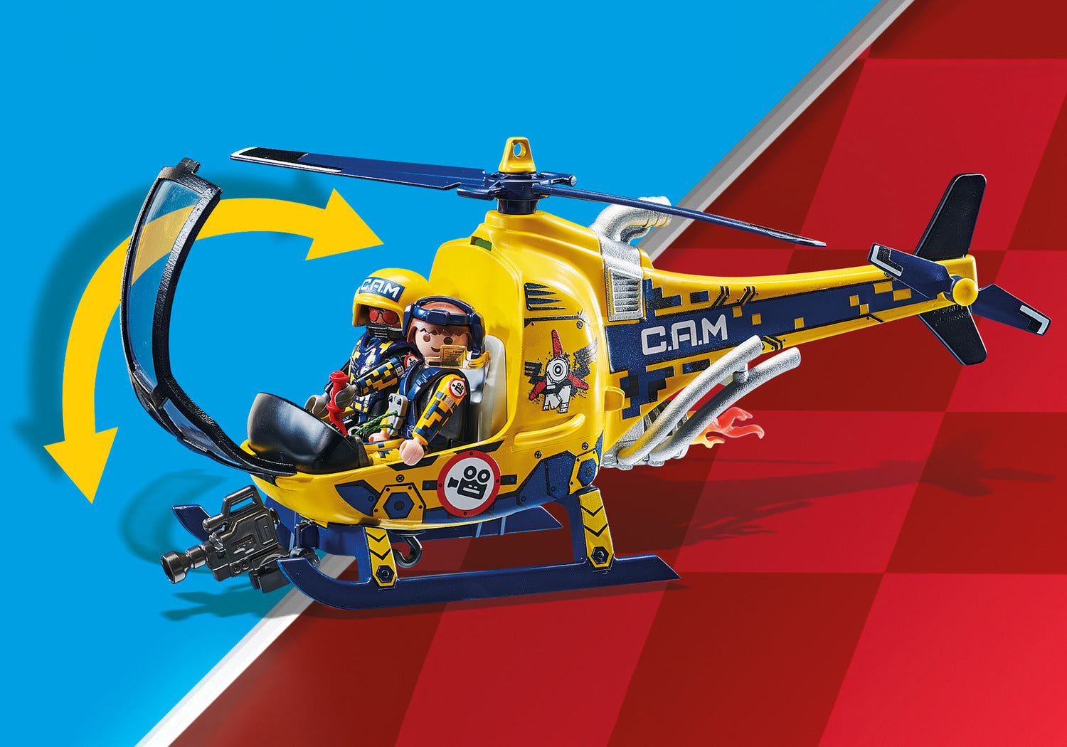 Playmobil Air Stunt Show Helicopter with Film Crew