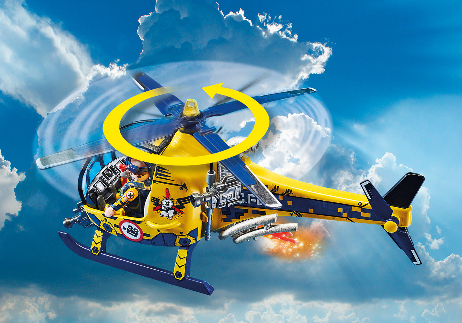 Playmobil Air Stunt Show Helicopter with Film Crew