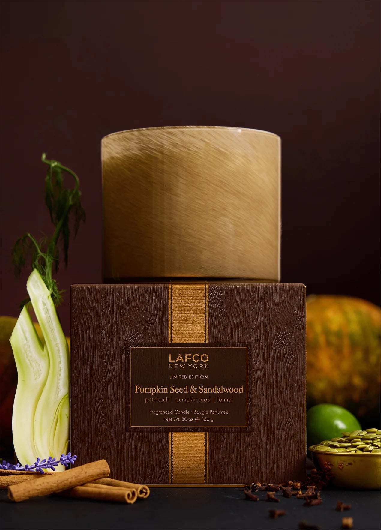 Pumpkin Seed & Sandalwood  3-Wick Candle