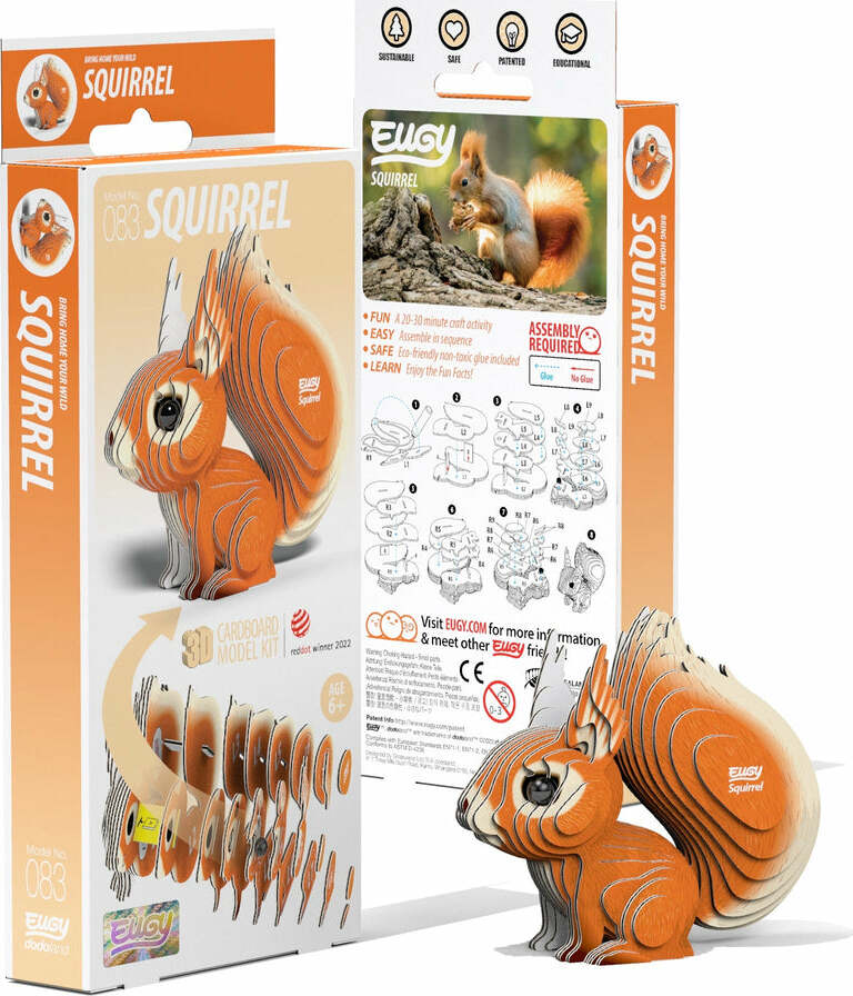 EUGY Squirrel 3D Puzzle