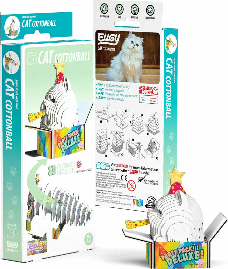 EUGY Cat - Cottonball 3D Puzzle
