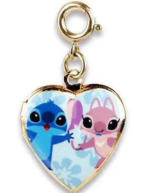 Gold Stitch & Angel Locket Charm