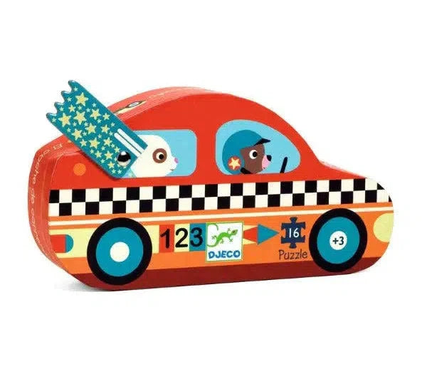 Djeco Mini The Racing Car - 16 Piece Puzzle