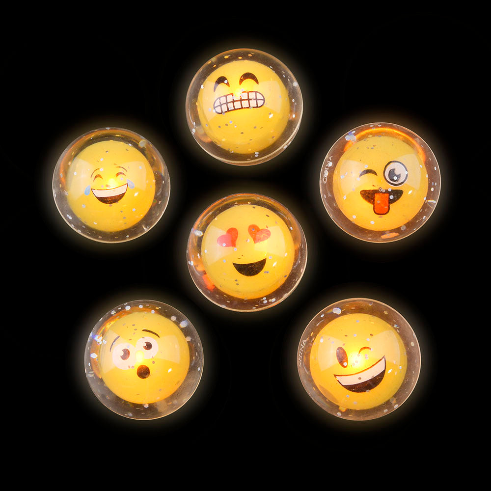1.75" Light-Up Emoticon Hi Bounce Ball (assortment - sold individually)