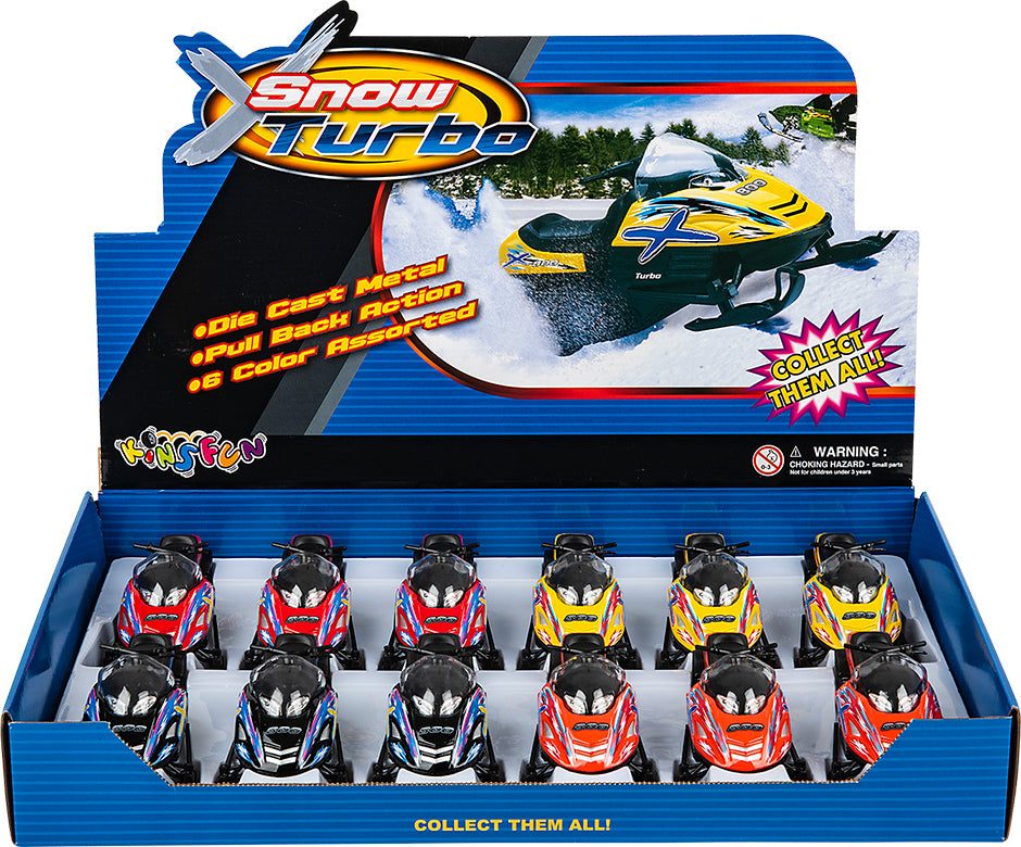 5" Die-cast Pull Back Snow Turbo 12/ Display