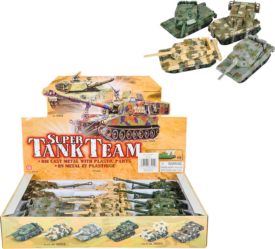 4.5" Die-cast Pull Back Tank