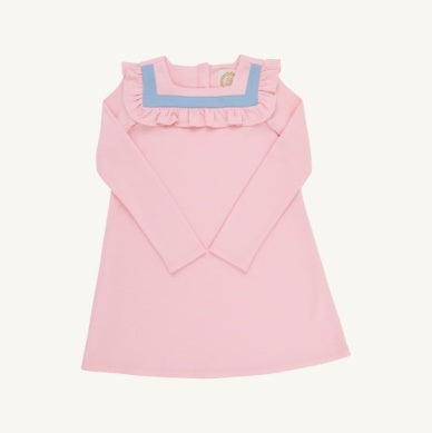 Long Sleeve Darla Dress Sandpearl Pink/Barrington Blue