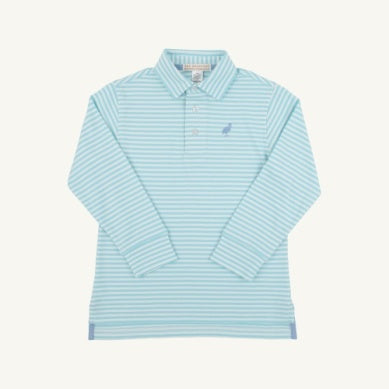 Prim & Proper Polo Belhaven Blue Stripe/Barrington Blue