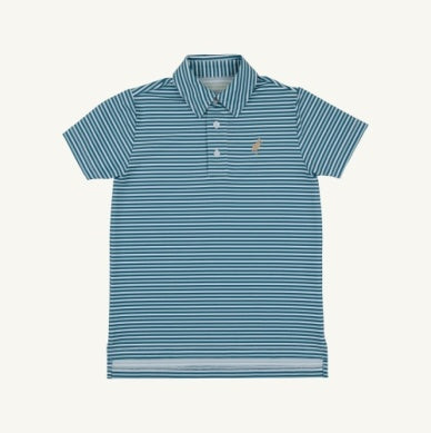 Prepletic Prim and Proper Polo - sumner county stripe {Barnsley Blue}