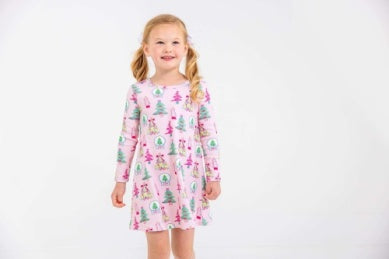 Long Sleeve Polly Play Dress - Christmas coloring Contest