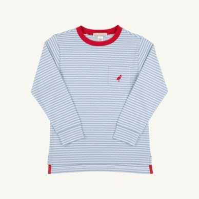 Long Sleeve Cater Crewneck Barrington Blue/Richmond red